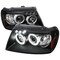 Spec-D Tuning 99-04 Jeep Grand Cherokee Halo LED Projector Black 2LHP-GKEE99JM-TM - alternate 1